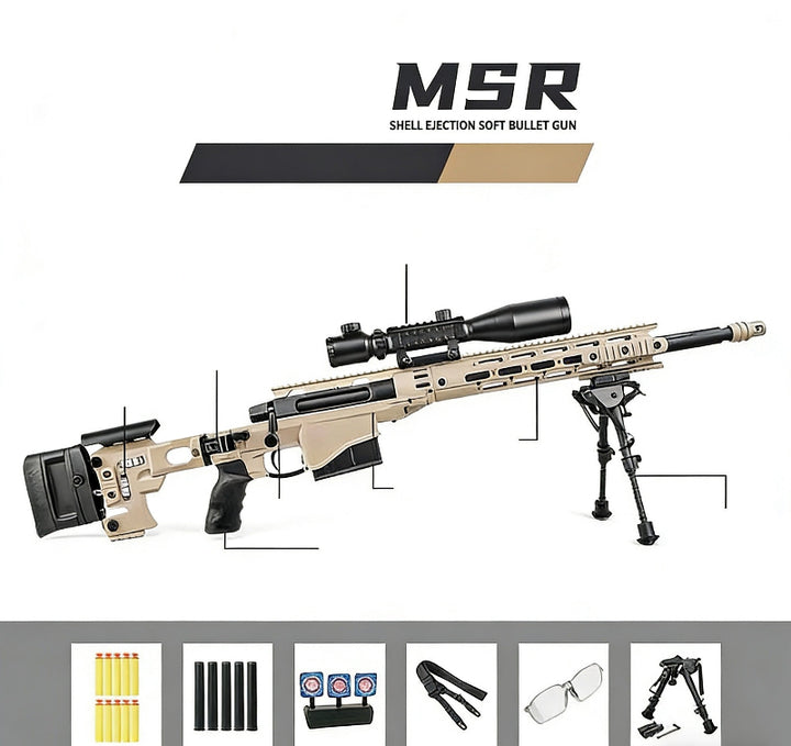 Shell Ejecting Sniper Jieying Remington MSR Shell-Ejecting Nerf Sniper β bestnerfgun