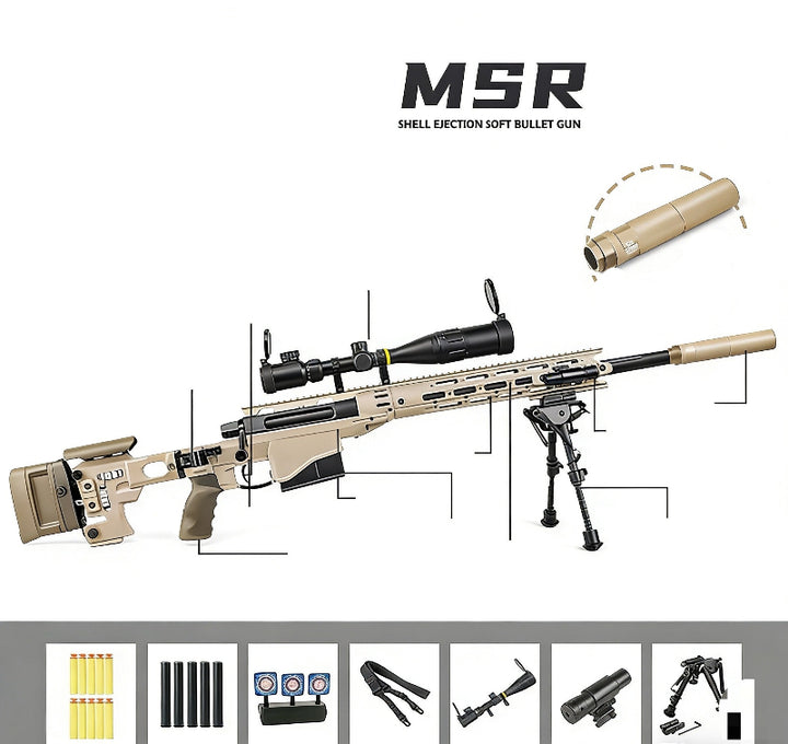 Shell Ejecting Sniper Jieying Remington MSR Shell-Ejecting Nerf Sniper β bestnerfgun