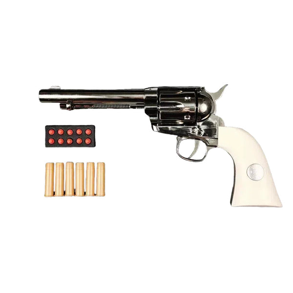 1873 Colt Silver Alloy Nerf Revolver Toy