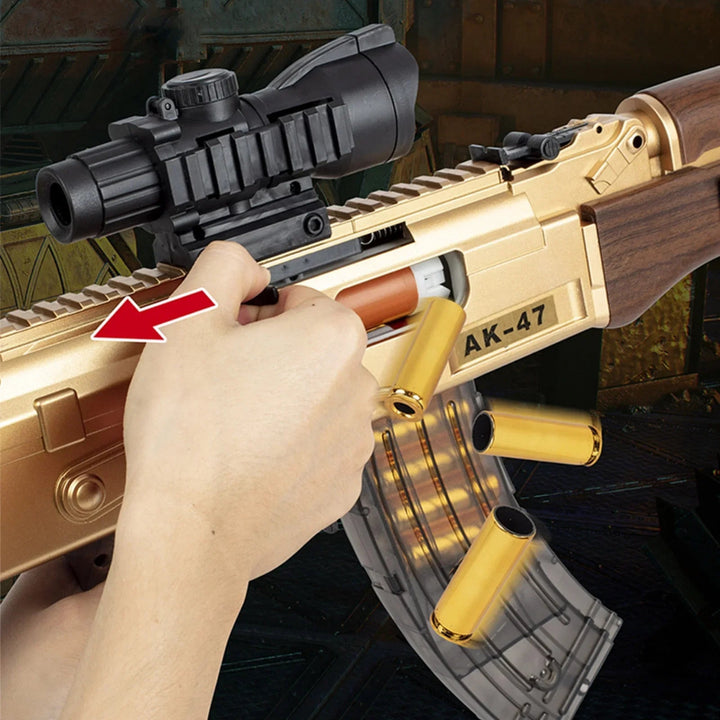 Toy Shell Ejection Rifles Gun AK47 Nerf Rifle Shell Ejecting Toy Gun – bestnerfgun