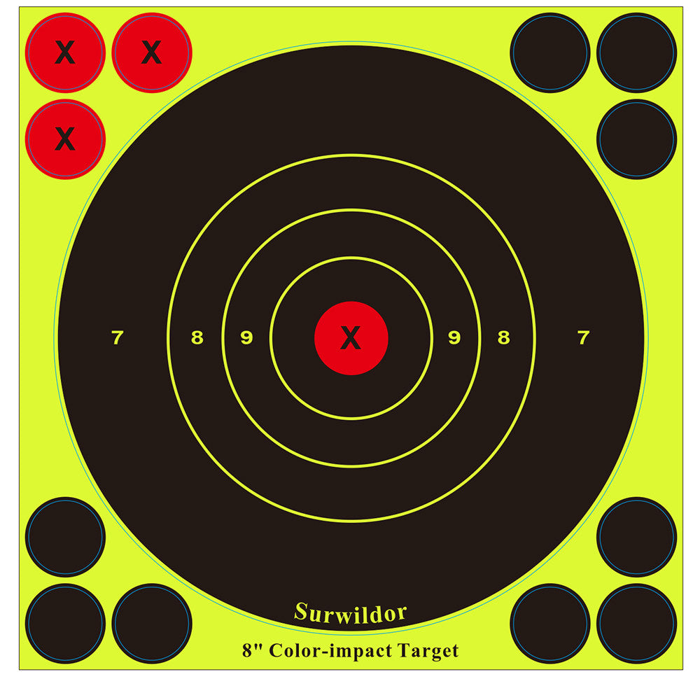 8x8inch Reactive Adhesive Fluorescent Sticky Targets – bestnerfgun