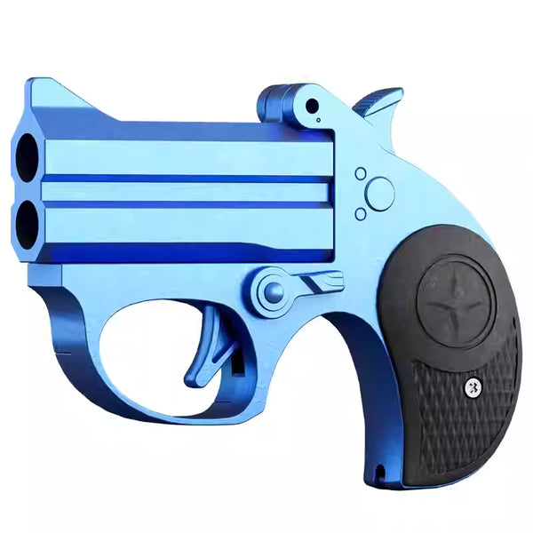 Mini Derringer Alloy Flip-Barrel Soft Dart Blaster